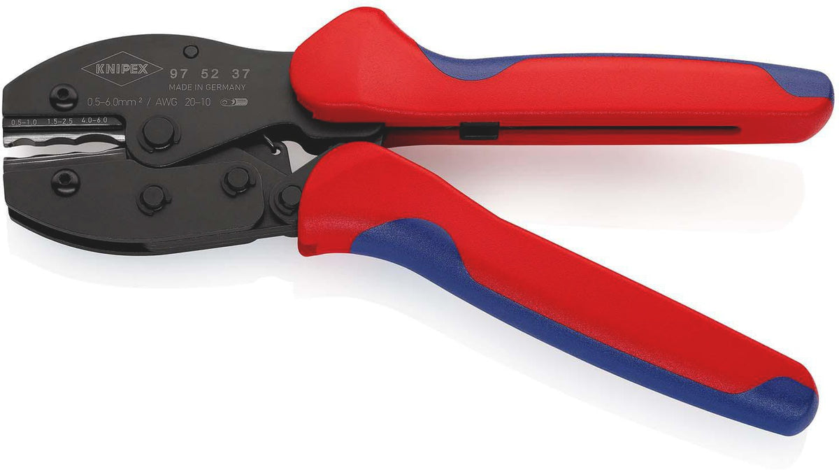 KNIPEX Crimpzange PreciForce® 220 mm für 0,5–6 mm² – Einhandbedienung, Präzisionsprofile