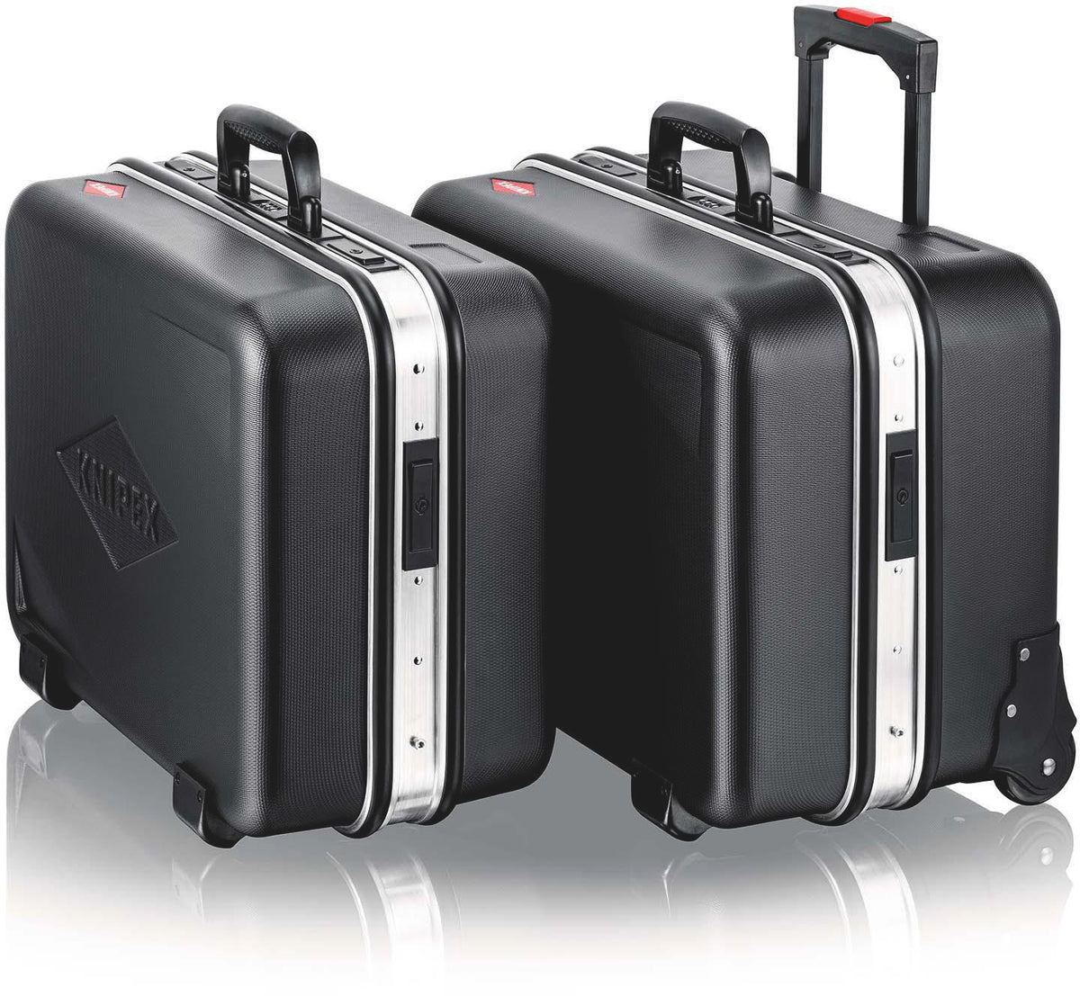 KNIPEX Schalenkoffer BIG TWIN Leerkoffer mit Aluminiumrahmen und Zahlencode