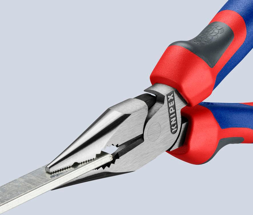 KNIPEX Spitzkombizange 145 mm Comfort-Griff – poliert, schwarz atramentiert, für Flach- und Rundmaterial