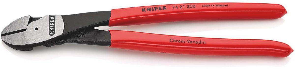 KNIPEX Kraftseitenschneider 200 mm Form 2 mit 20 % Kraftersparnis und Kunststoffüberzug