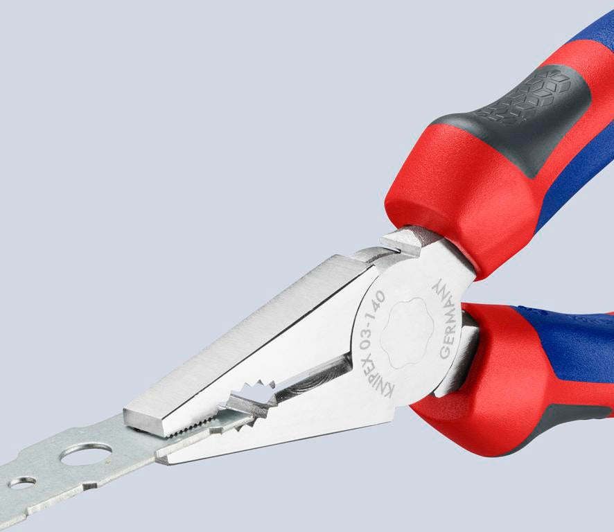 KNIPEX Kombizange 140 mm verchromt mit Comfort-Griff – Präzision für Handwerk und Elektro