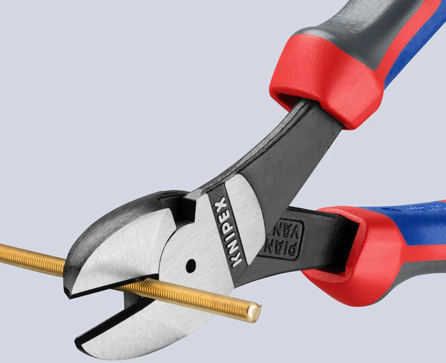 KNIPEX Kraftseitenschneider 140 mm, poliert, Form 0, Mehrkomponenten-Hüllen – 20 % Kraftersparnis