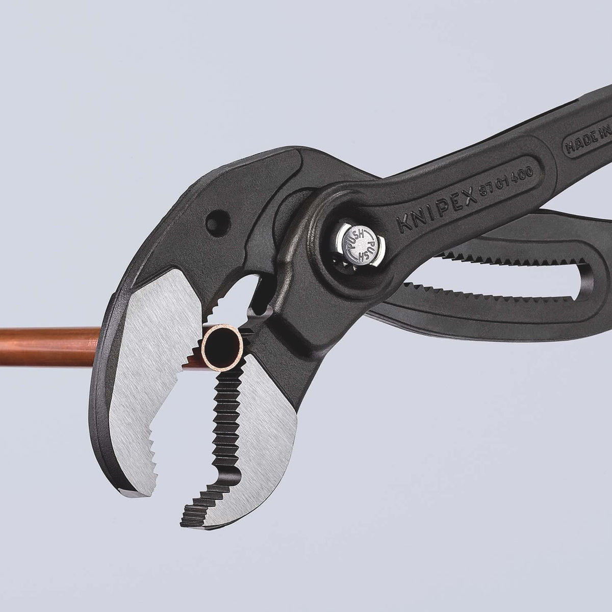 KNIPEX Cobra® Rohr- und Wasserpumpenzange 560 mm, Spannweite 120 mm, Kunststoffüberzug, poliert