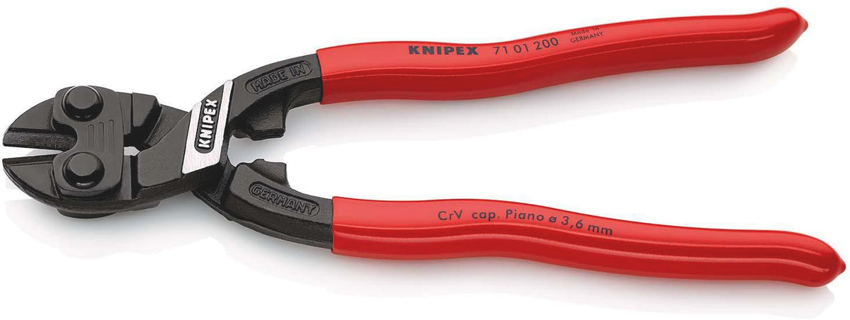 KNIPEX CoBolt® Kompaktbolzenschneider 160 mm – 60 % Kraftersparnis, mit Aussparung
