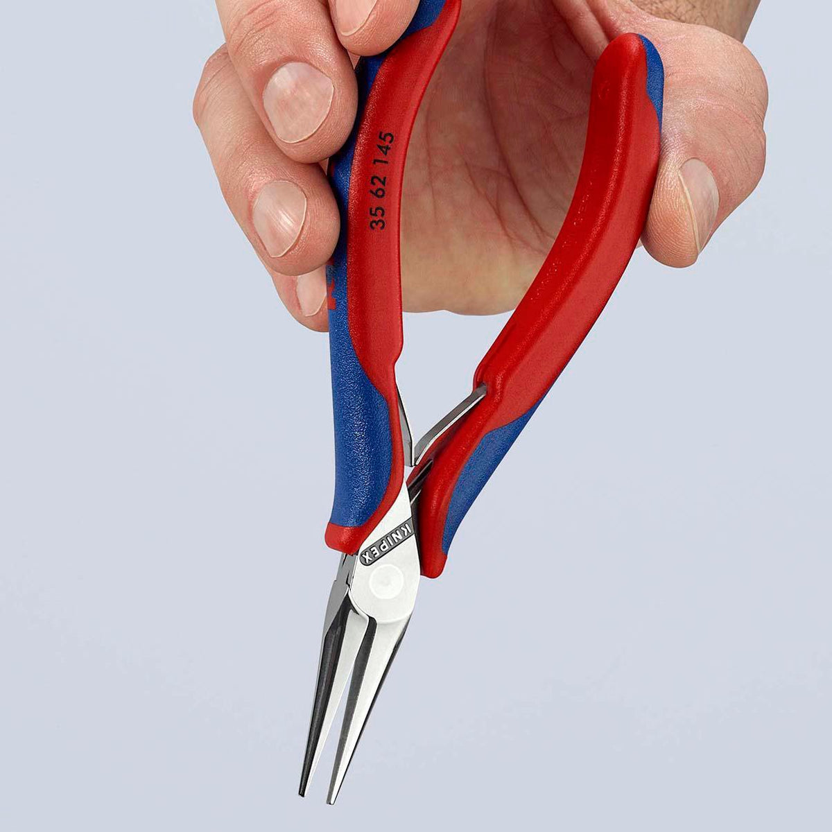 KNIPEX Elektronik-Greifzange 115 mm mit flachbreiten Backen und Kunststoffüberzug