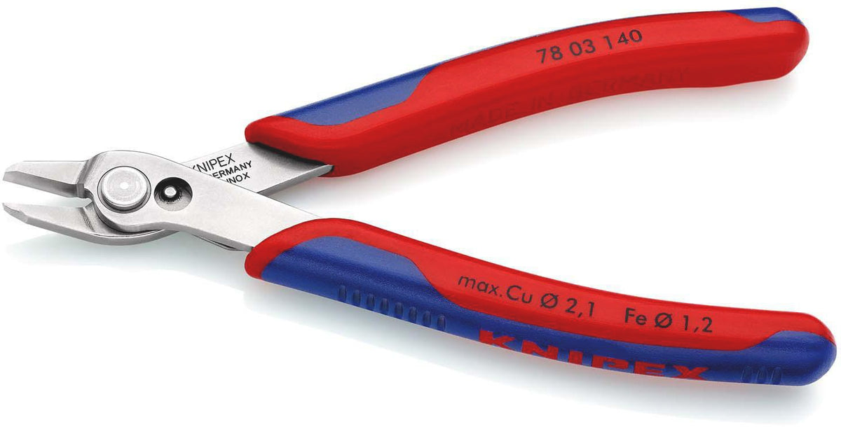 KNIPEX Elektronikseitenschneider Super-Knips® INOX 140 mm – Präzisionszange für feinste Schneidarbeiten