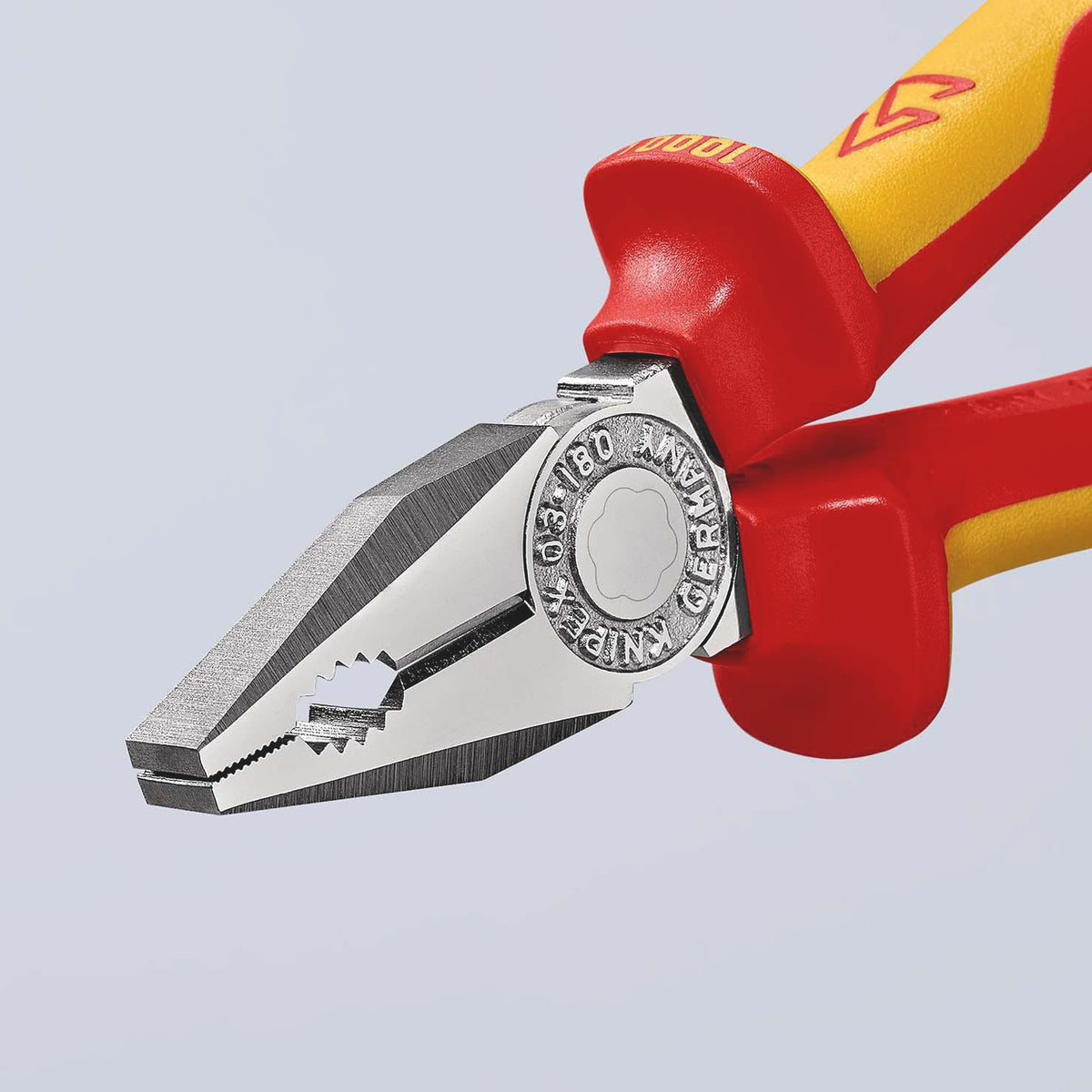 KNIPEX Kombizange VDE 160 mm mit Mehrkomponenten-Hüllen, verchromt, isoliert bis 1000 V
