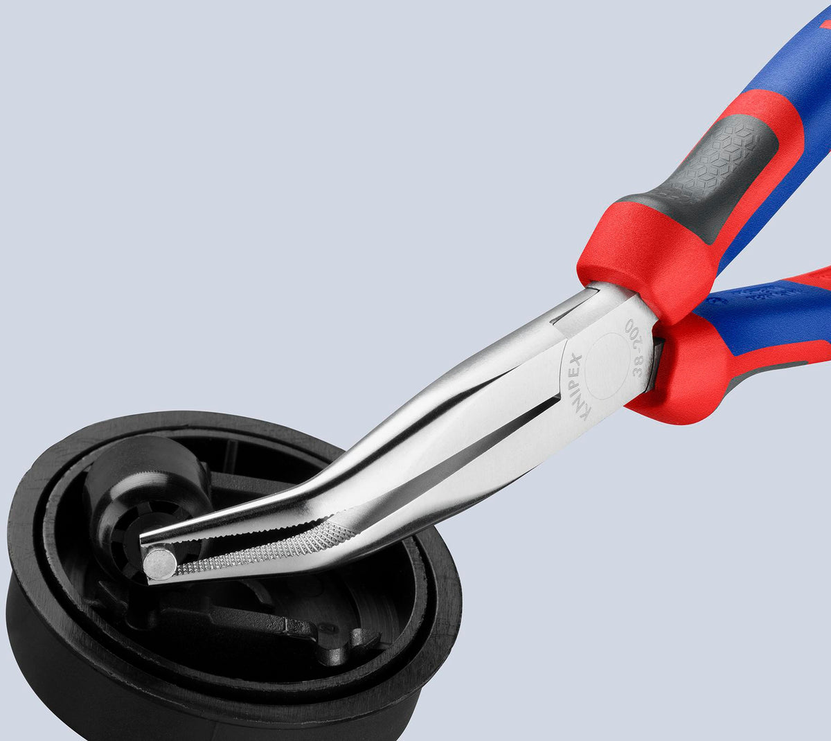 KNIPEX Mechanikerzange L.200mm Form 2 40° gewinkelt Comfort-Griff verchromt