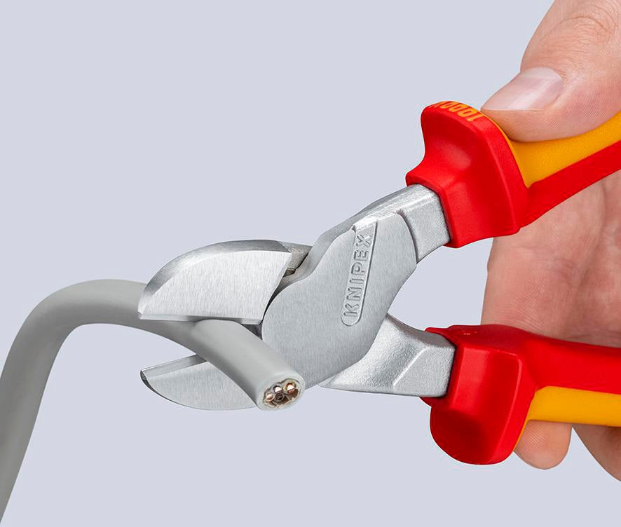 KNIPEX Kraftseitenschneider VDE 250 mm – 20 % Kraftersparnis, isoliert bis 1000 V