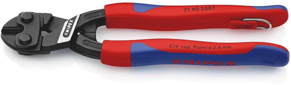 KNIPEX Kompaktbolzenschneider CoBolt 200 mm – 60 % Kraftersparnis, Mehrkomponenten-Hüllen