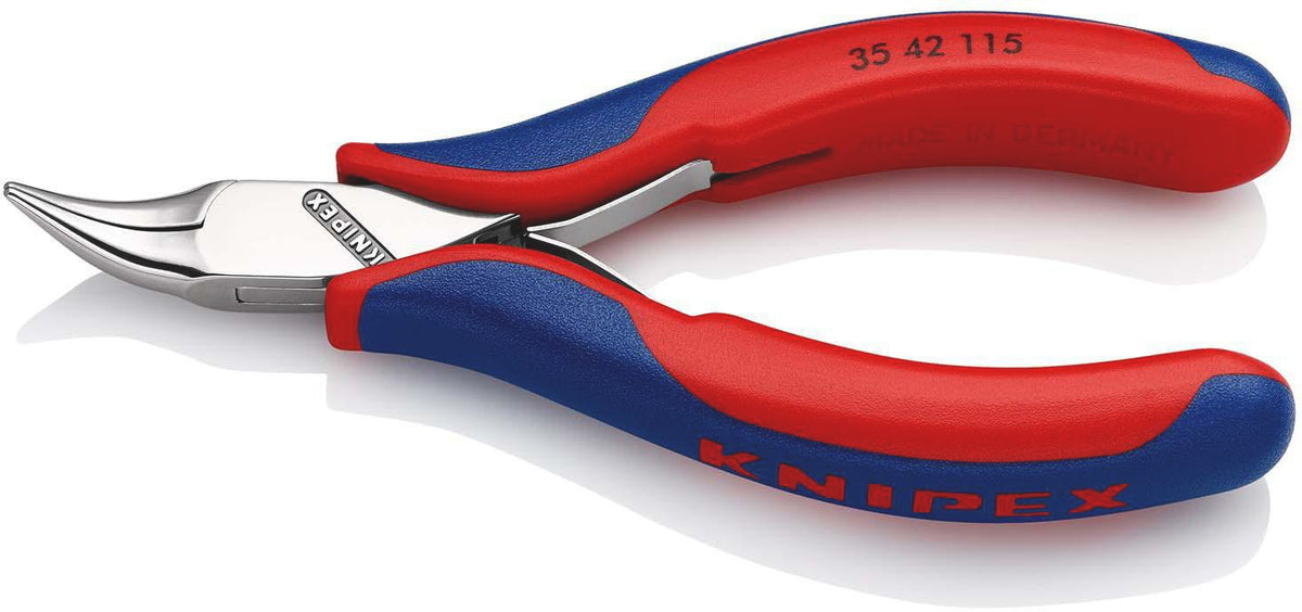 KNIPEX Elektronik-Greifzange 115 mm mit flachbreiten Backen und Kunststoffüberzug