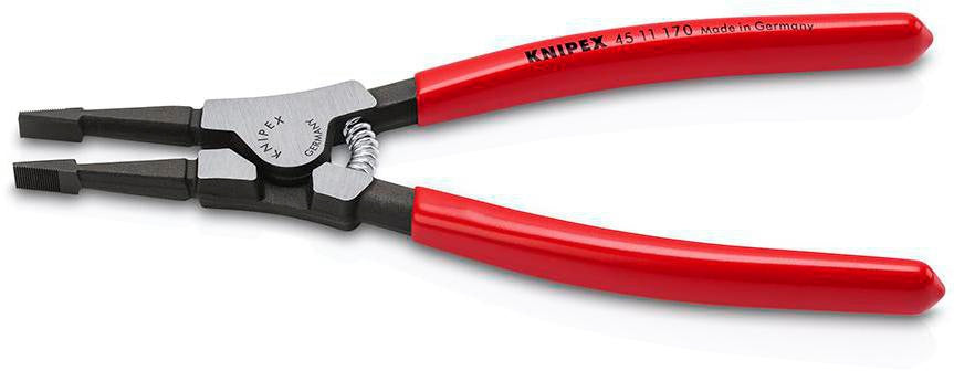 KNIPEX Montagezange 220 mm, 30° gewinkelt, brüniert – für gerade Sprengringe