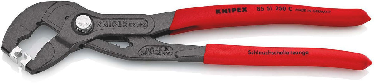 KNIPEX Schlauchschellenzange 250 mm – Für Click-Schellen und beengte Verhältnisse