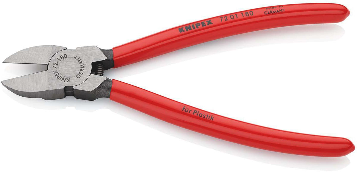 KNIPEX Seitenschneider für Kunststoffe 180 mm mit Kunststoffüberzug und Öffnungsfeder