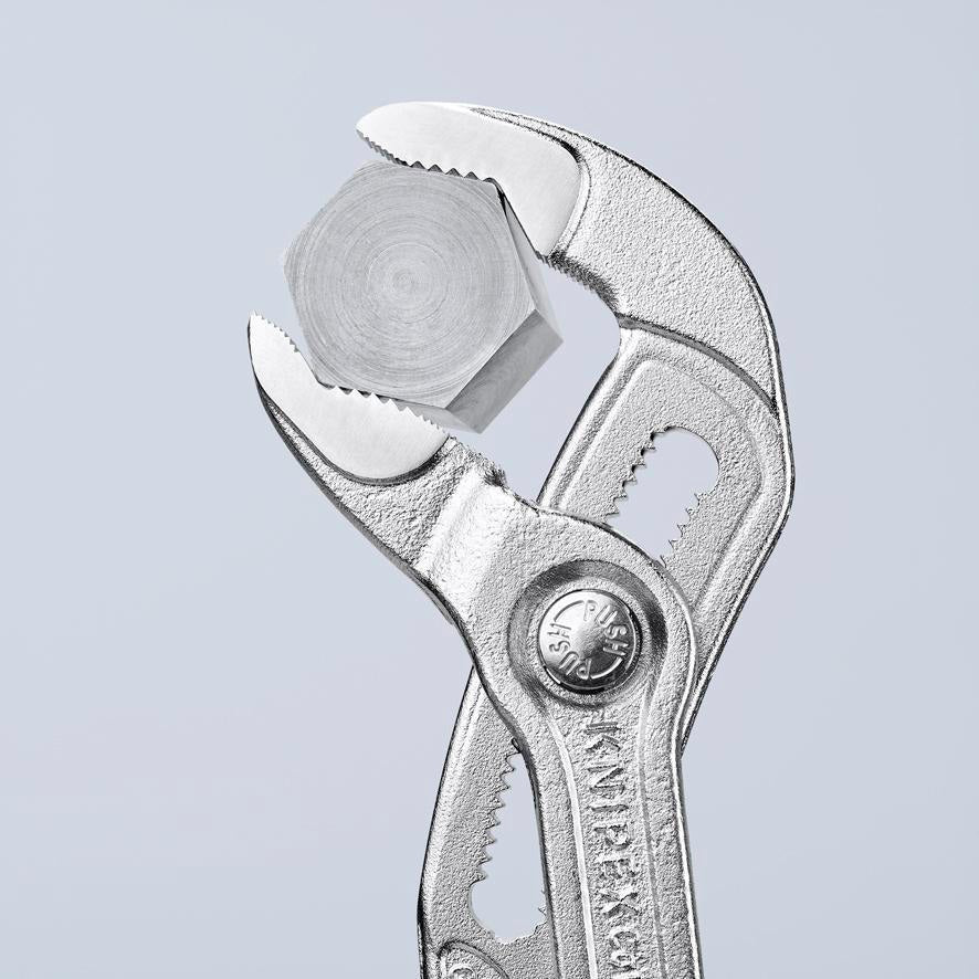 KNIPEX Cobra® Wasserpumpenzange 180 mm, Spannweite 36 mm, verchromt, Kunststoffüberzug