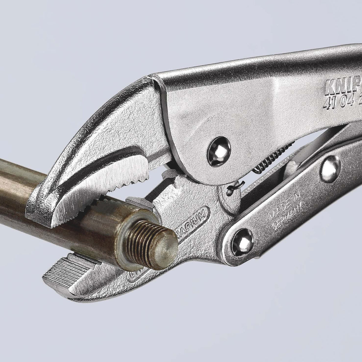 KNIPEX Gripzange 250 mm – Einhandbedienung, max. 40 mm Spannweite, Kniehebelübersetzung