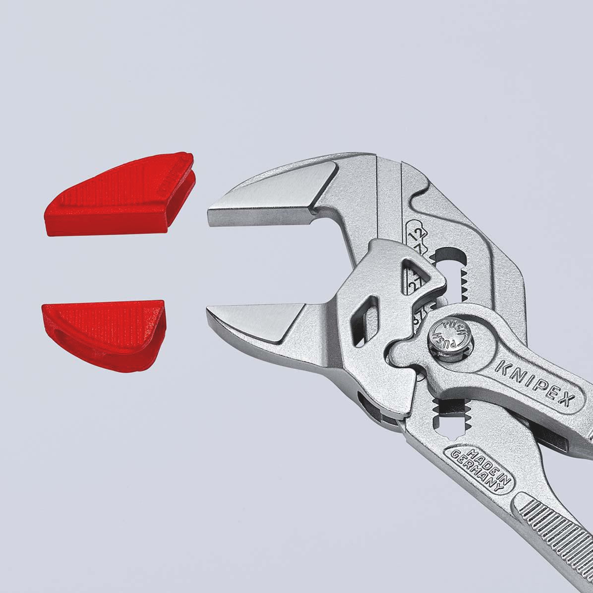 KNIPEX Schonbacke für Zangenschlüssel 86 XX 250 mm – 3 Paar Kunststoff-Schonbacken