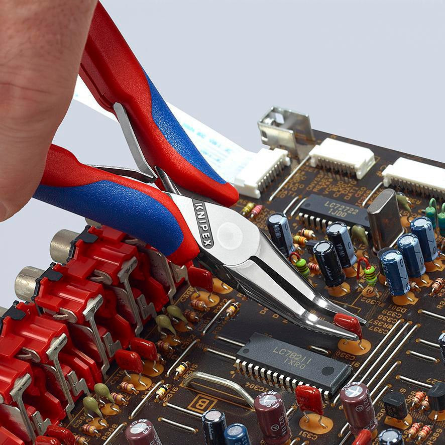 KNIPEX Elektronik-Greifzange 115 mm mit flachbreiten Backen und Kunststoffüberzug