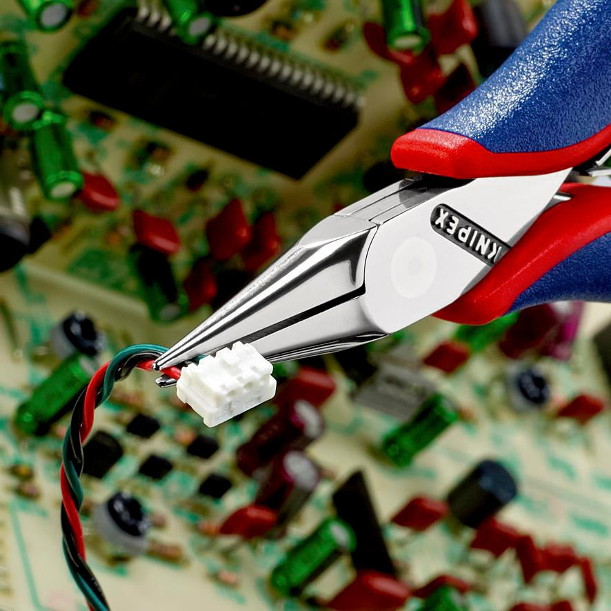 KNIPEX Elektronik-Greifzange 115 mm mit flachbreiten Backen und Kunststoffüberzug