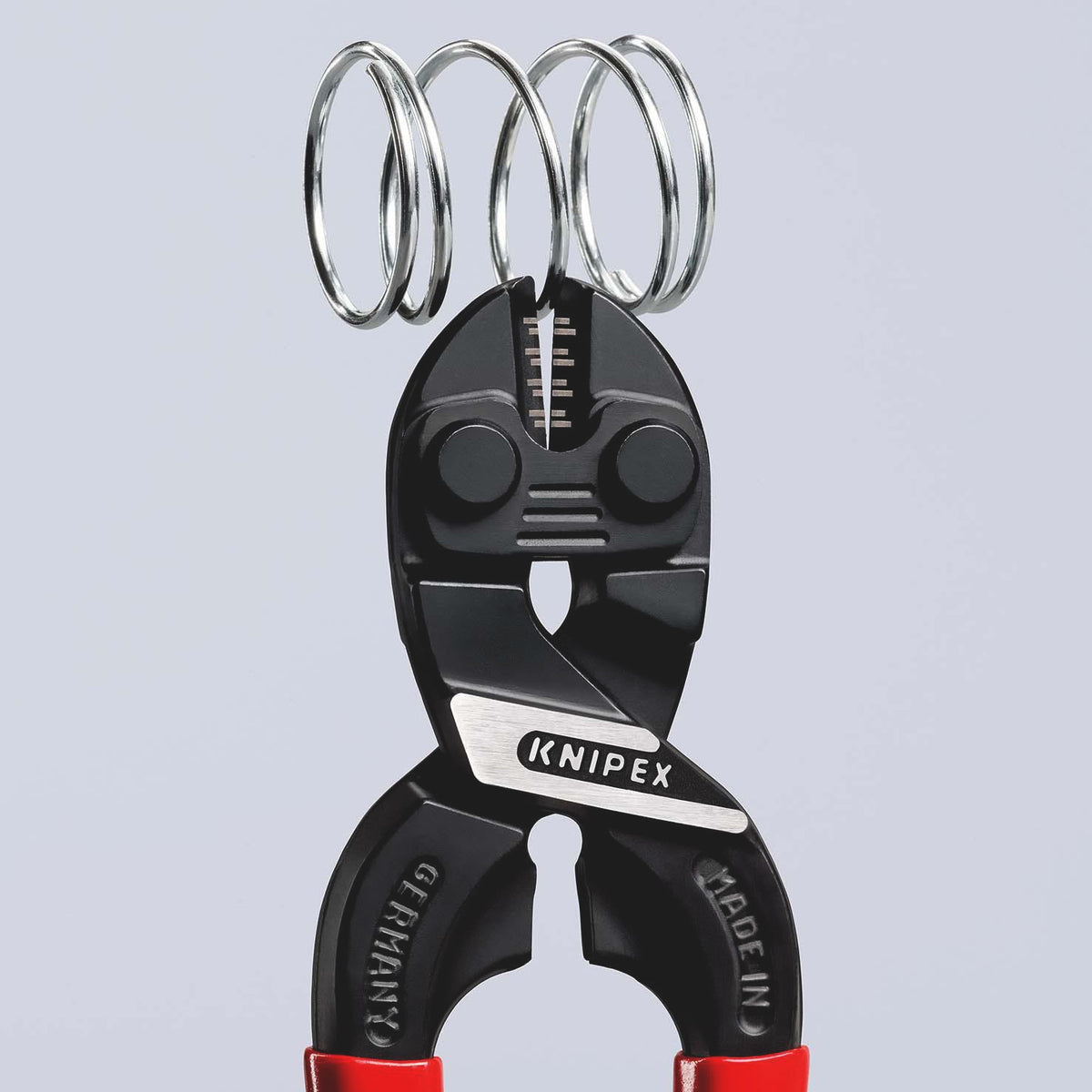 KNIPEX CoBolt® Kompaktbolzenschneider 160 mm – 60 % Kraftersparnis, mit Aussparung