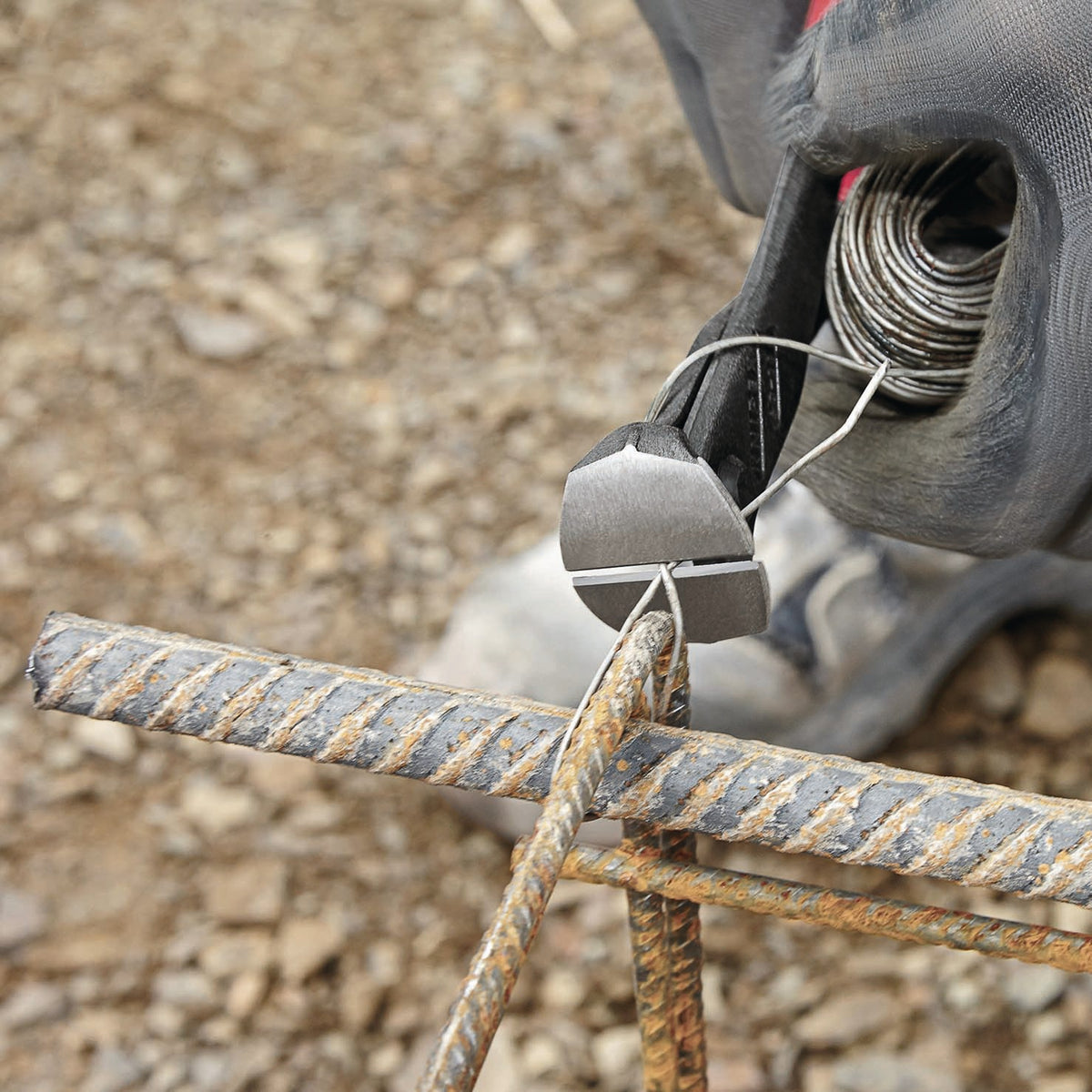 KNIPEX Vornschneider 200 mm – Kunststoffüberzug, induktiv gehärtete Schneiden für Monierarbeiten