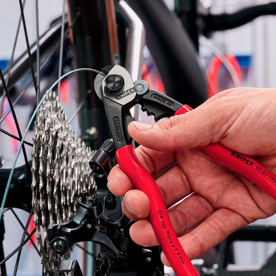 KNIPEX Drahtseilschere 190 mm – für harte Drahtseile, Kabel und Rundstahl, poliert