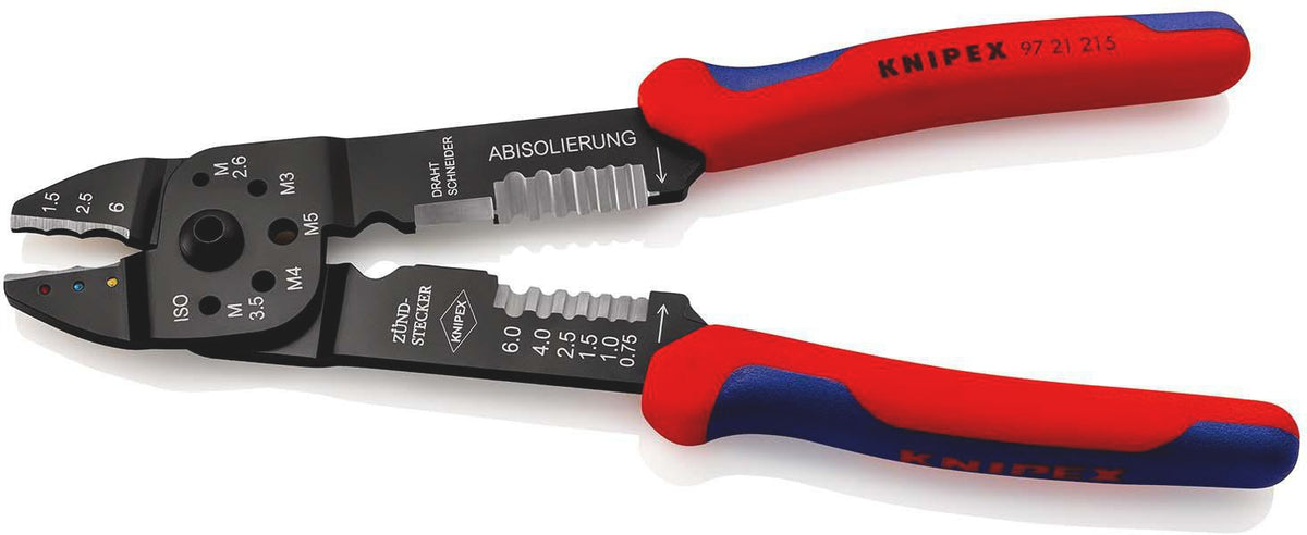 KNIPEX Crimpzange 240 mm für isolierte und unisolierte Kabelschuhe