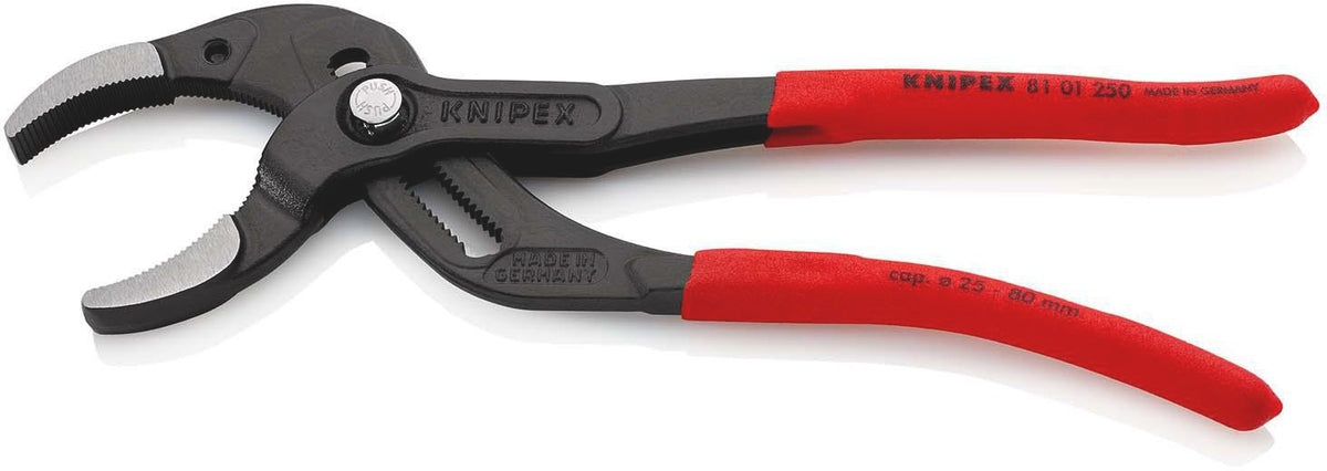 KNIPEX Syphon-/Connectorenzange L.250mm Spann-W.25-80mm schwarz atramentiert