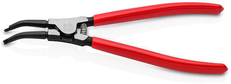KNIPEX Montagezange 220 mm, 30° gewinkelt, brüniert – für gerade Sprengringe