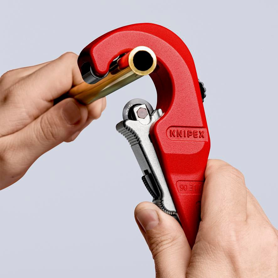 KNIPEX Rohrabschneider TubiX® 6-35 mm – QuickLock-Einhandschnellfixierung für Kupfer, Messing, Edelstahl