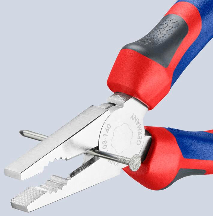 KNIPEX Kombizange 140 mm verchromt mit Comfort-Griff – Präzision für Handwerk und Elektro