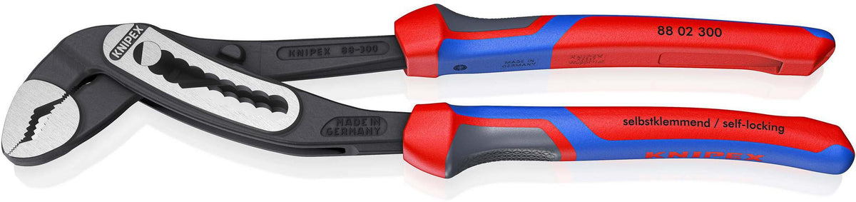 KNIPEX Wasserpumpenzange Alligator 180 mm mit Comfort-Griff und 9-fach Rastenverstellung