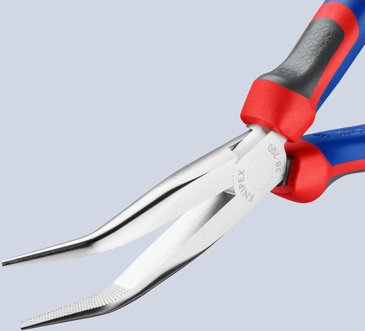 KNIPEX Mechanikerzange L.200mm Form 2 40° gewinkelt Comfort-Griff verchromt