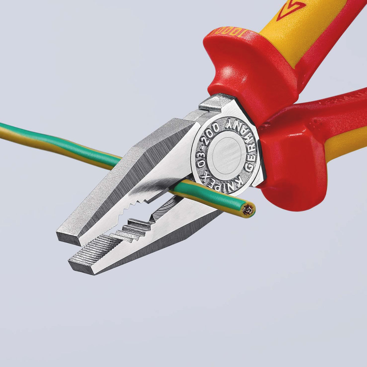 KNIPEX Kombizange VDE 160 mm mit Mehrkomponenten-Hüllen, verchromt, isoliert bis 1000 V