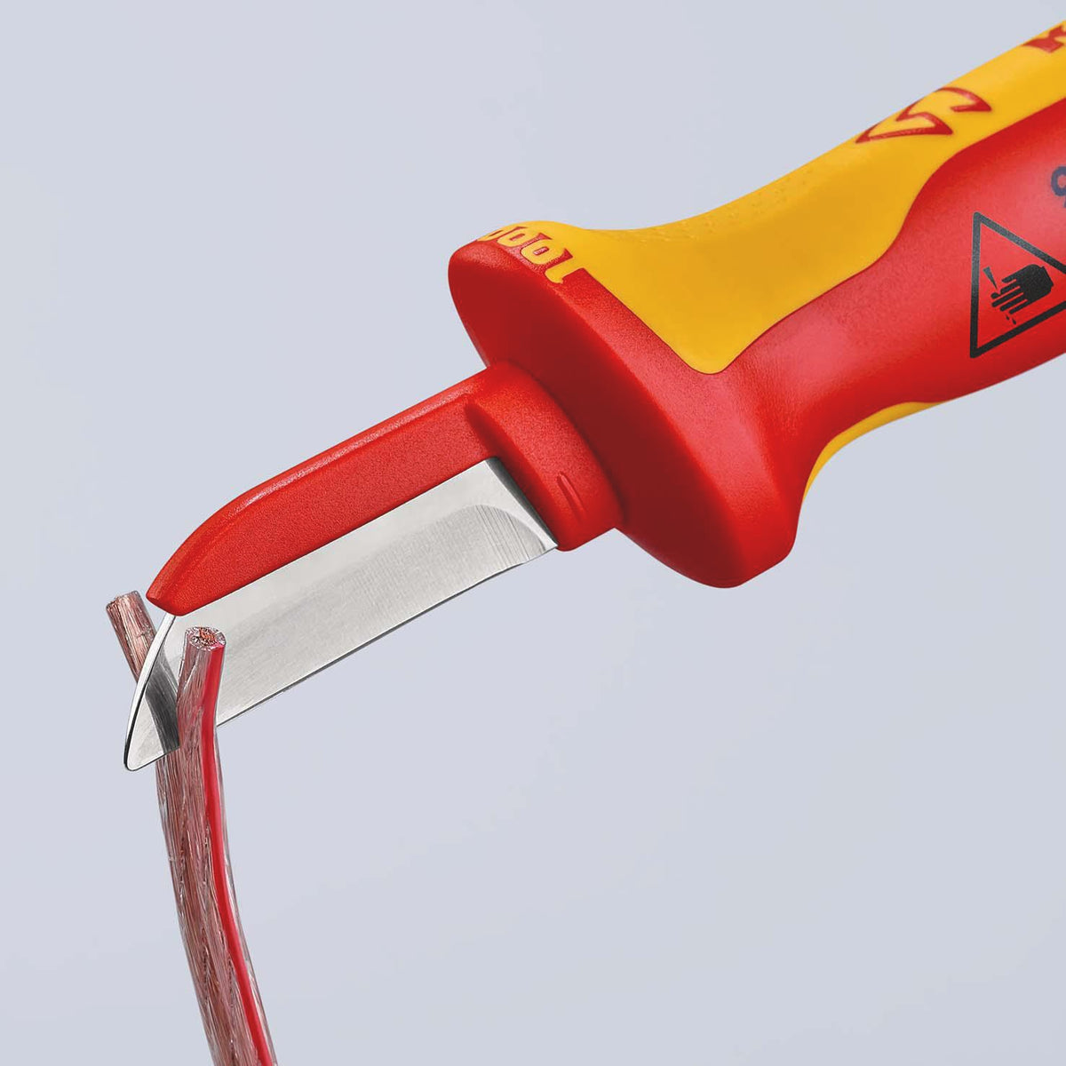 KNIPEX Kabelmesser 190 mm VDE-isoliert bis 1000 V mit Mehrkomponentengriff