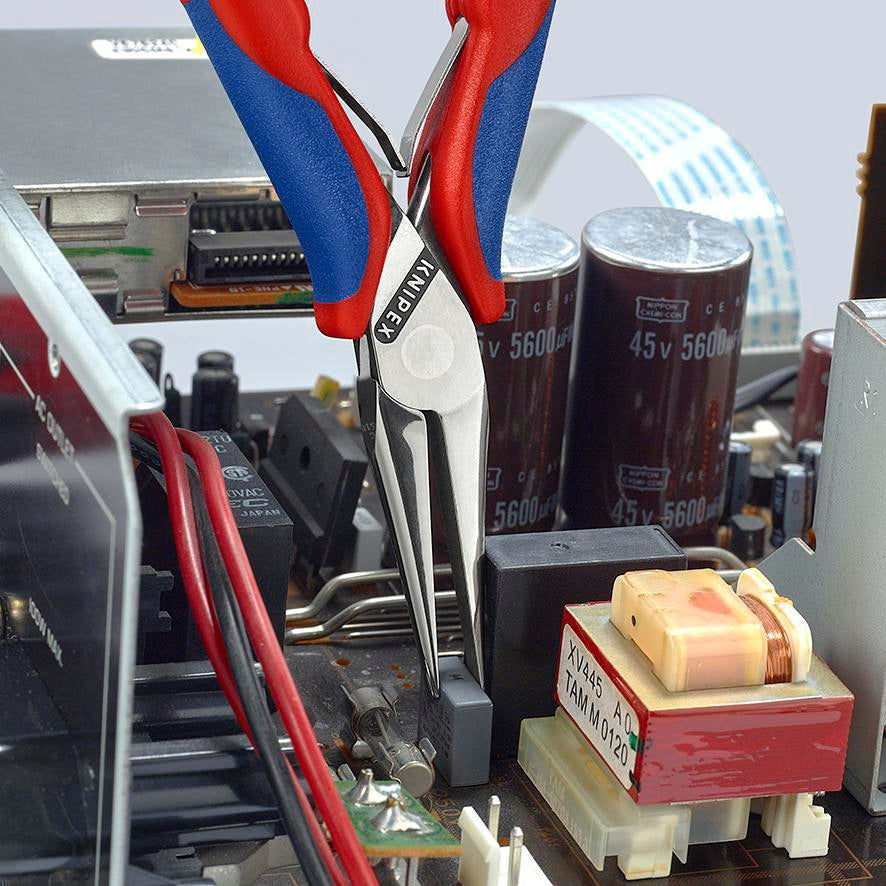 KNIPEX Elektronik-Greifzange 115 mm mit flachbreiten Backen und Kunststoffüberzug