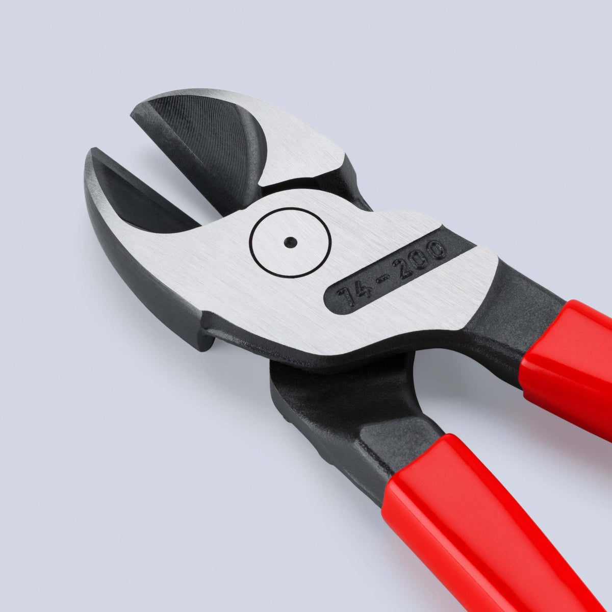 KNIPEX Kraftseitenschneider 140 mm poliert Form 0 – 20 % Kraftersparnis, Kunststoffüberzug