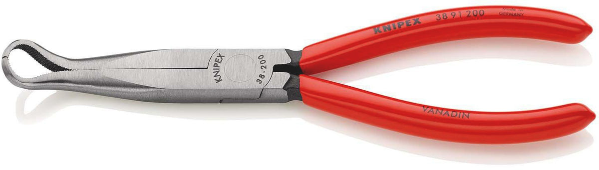 KNIPEX Mechanikerzange 200 mm Form 1 mit Kunststoffüberzug – gerade Spitze, DIN ISO 5745