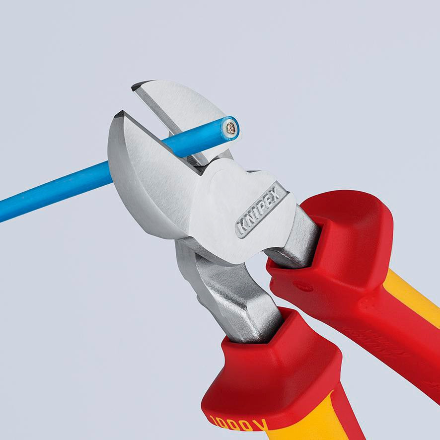 KNIPEX Kraftseitenschneider VDE 250 mm – 20 % Kraftersparnis, isoliert bis 1000 V