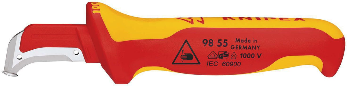 KNIPEX Abmantelungsmesser 155 mm VDE-isoliert mit Mehrkomponentengriff