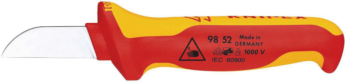 KNIPEX Kabelmesser 190 mm VDE-isoliert bis 1000 V mit Mehrkomponentengriff
