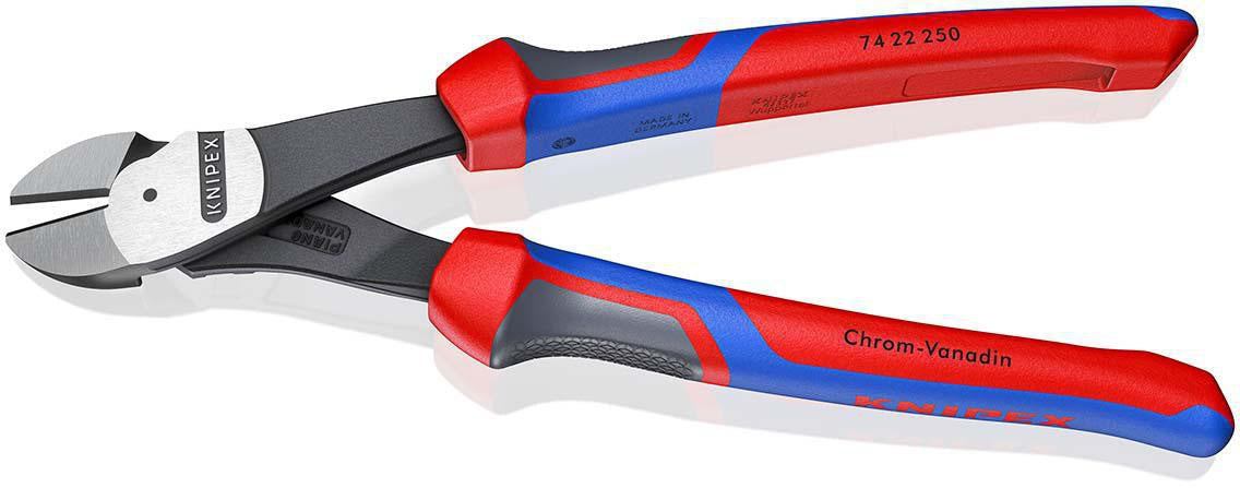 KNIPEX Kraftseitenschneider 200 mm Form 2 mit 20 % Kraftersparnis und Kunststoffüberzug