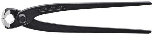 KNIPEX Monierzange 220 mm poliert schwarz atramentiert – Zum Verdrillen und Schneiden von Bindedraht