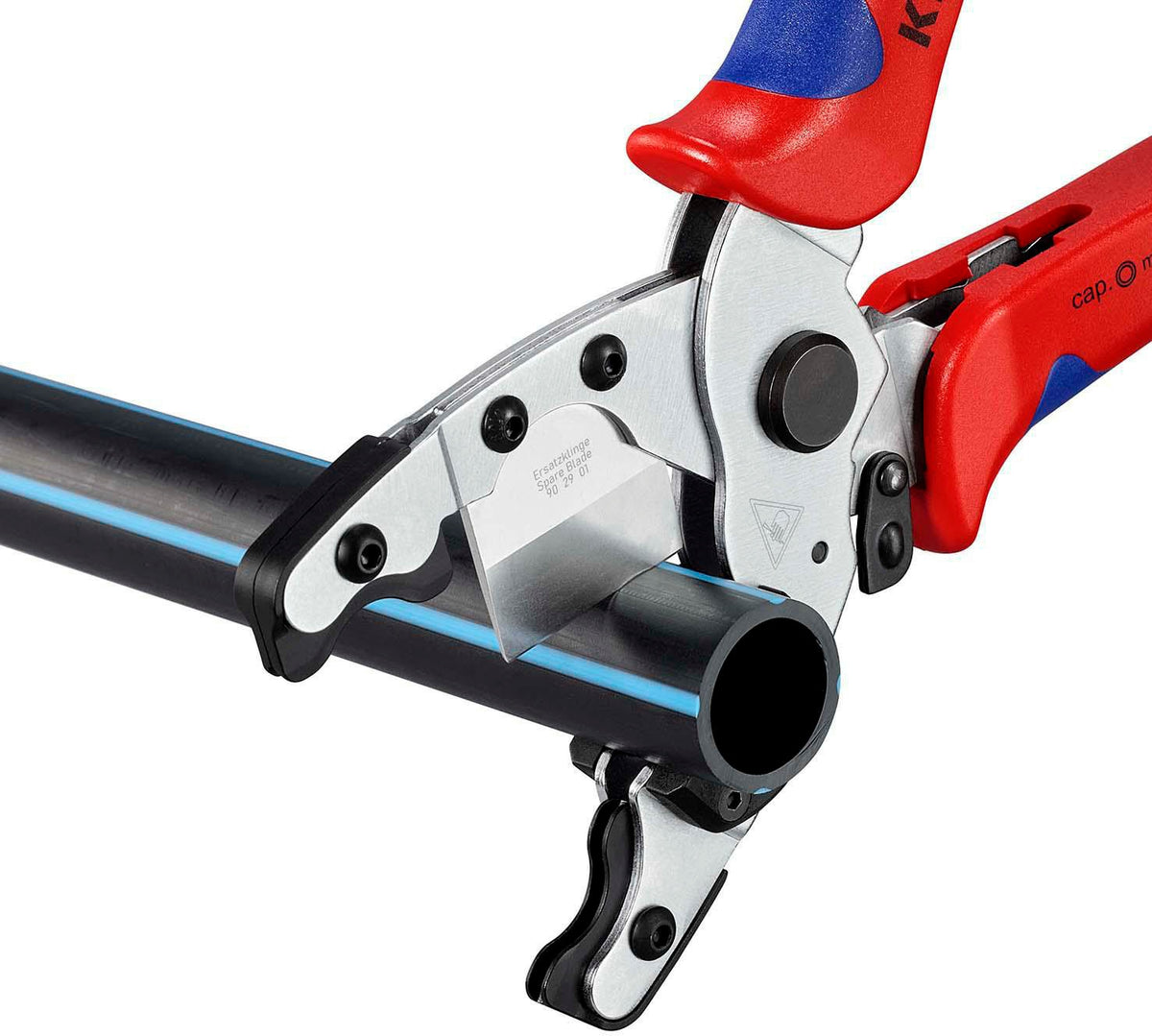 KNIPEX Rohrschneider für Verbund- und Schutzrohre Ø 12-25 / 18-35 mm, 210 mm, Chrom-Vanadin-Elektrostahl