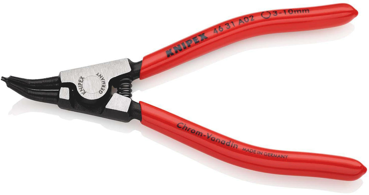 KNIPEX Sicherungsringzange A 02 für Wellen Ø 3-10 mm – 45° gewinkelte Spitzen, DIN 5254 B