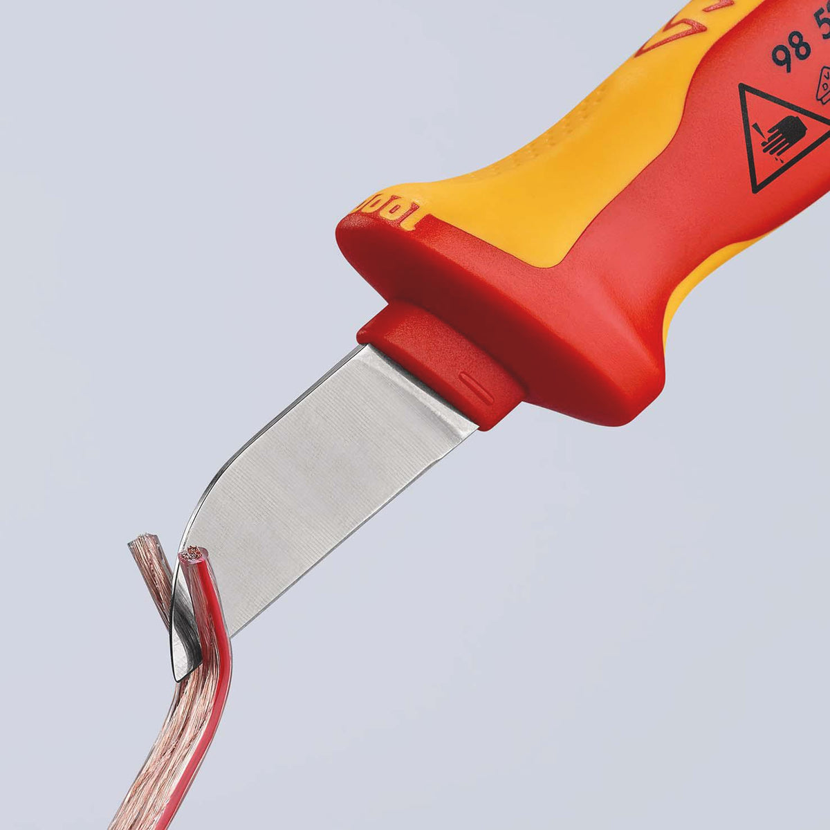 KNIPEX Kabelmesser 190 mm VDE-isoliert bis 1000 V mit Mehrkomponentengriff