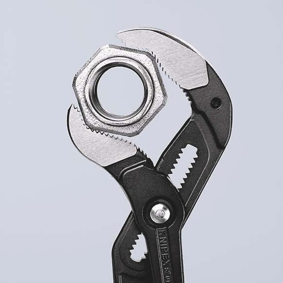 KNIPEX Cobra® Rohr- und Wasserpumpenzange 560 mm, Spannweite 120 mm, Kunststoffüberzug, poliert