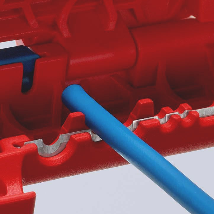 KNIPEX ErgoStrip® Universal-Abmantelungswerkzeug 130 mm für Rund-, Feuchtraum- und Datenkabel