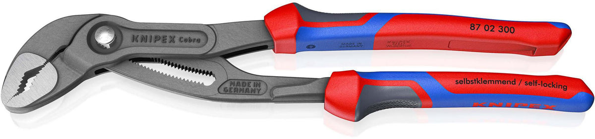 KNIPEX Cobra® Wasserpumpenzange 180 mm – Selbstklemmend, 18 Einstellpositionen, Comfort-Griff
