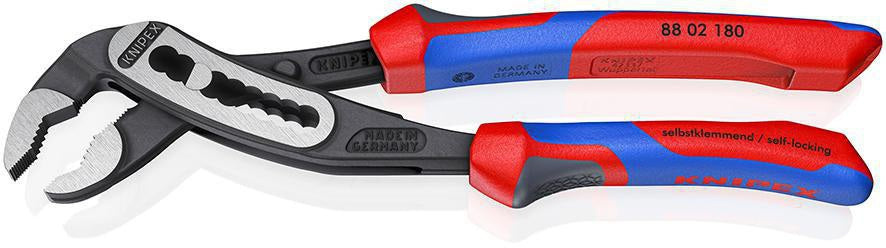 KNIPEX Wasserpumpenzange Alligator 180 mm mit Comfort-Griff und 9-fach Rastenverstellung